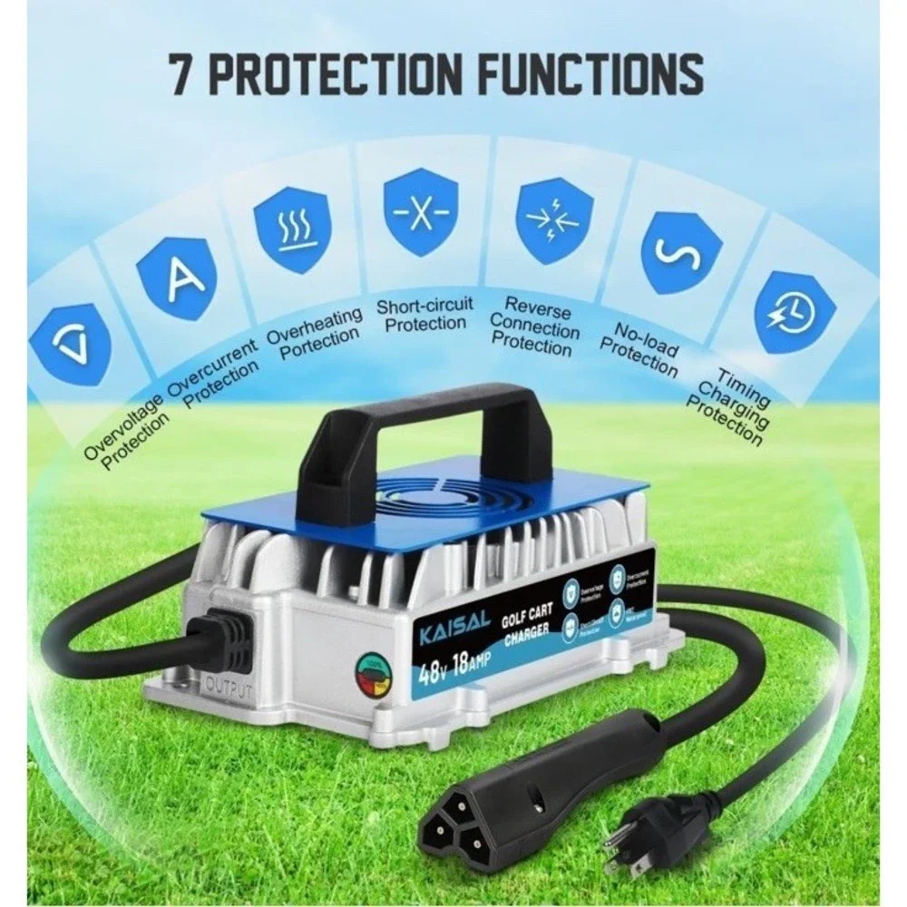 Kaisal ezgo Golf Cart Charger 48V 18 Amp Golf Cart Battery Charger 1250W